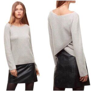 Aritzia Gray Crew Neck Sweater